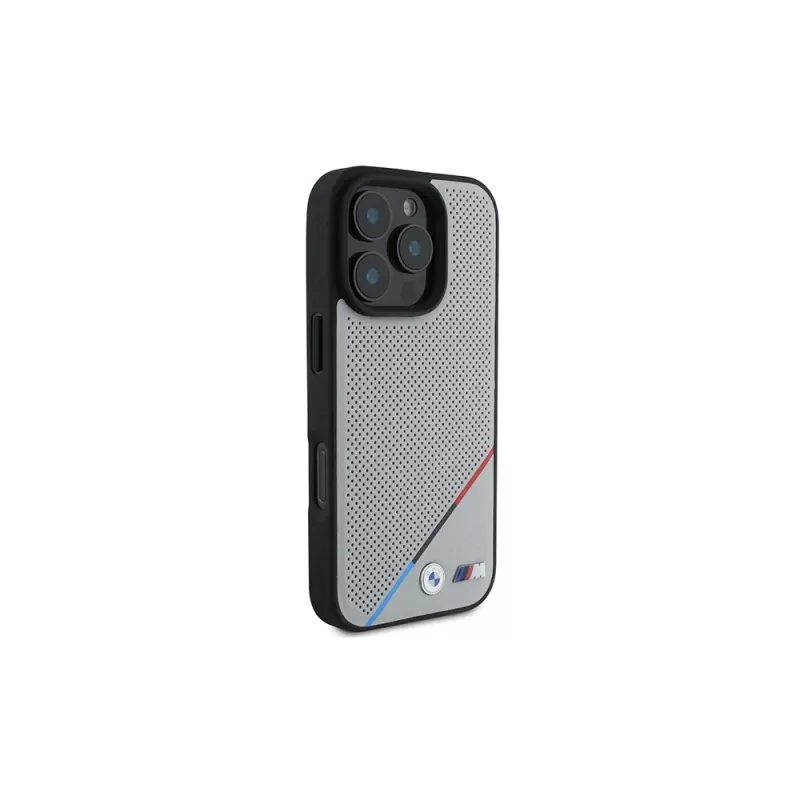 BMW M Perforated Tricolor Line Hardcase per Apple iPhone 16 Pro 6,3