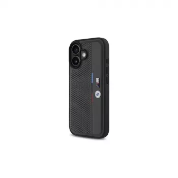 BMW BMHCP16S23PUPVA iPhone 16 6.1 antracite custodia rigida M Perforated Tricolor Detail Line