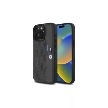 BMW M Perforated Tricolor Detail Line custodia rigida per Apple iPhone 16 Pro Max 6,9