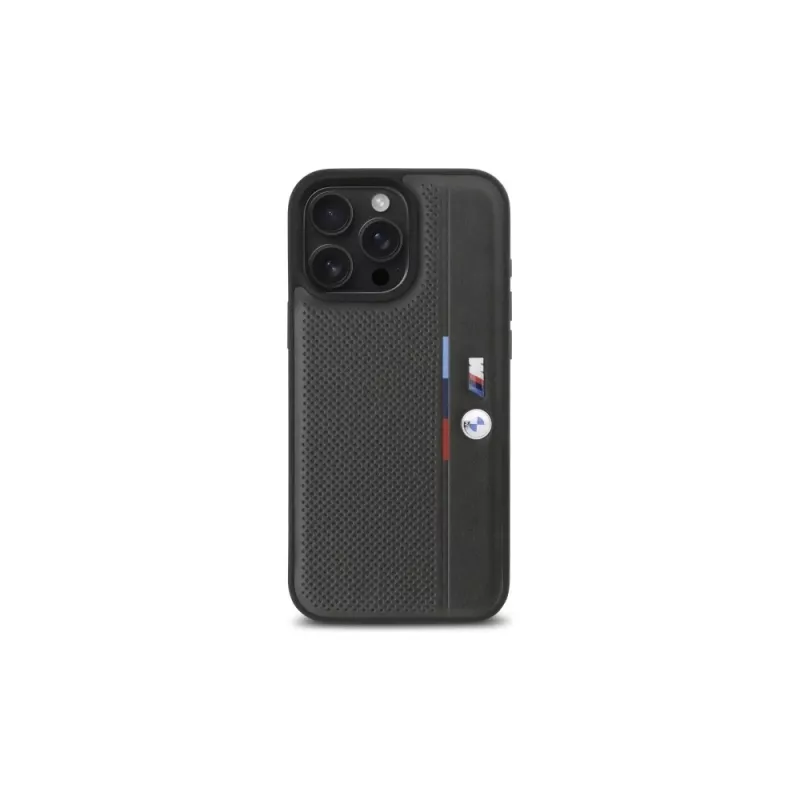 BMW M Perforated Tricolor Detail Line custodia rigida per Apple iPhone 16 Pro Max 6,9