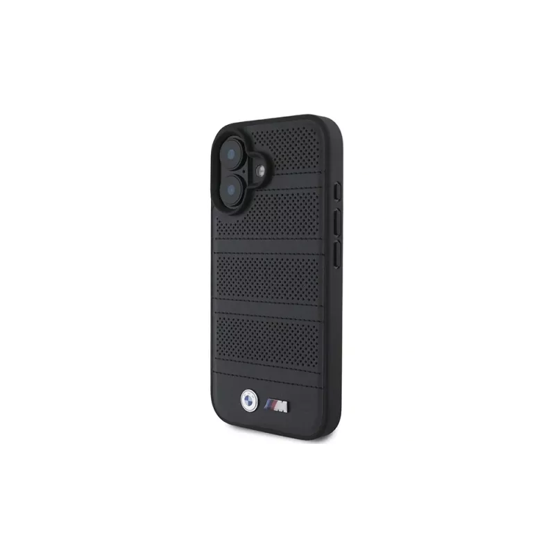 BMW M Collection Perforated and Stitched Line custodia rigida per iPhone 16 6,1