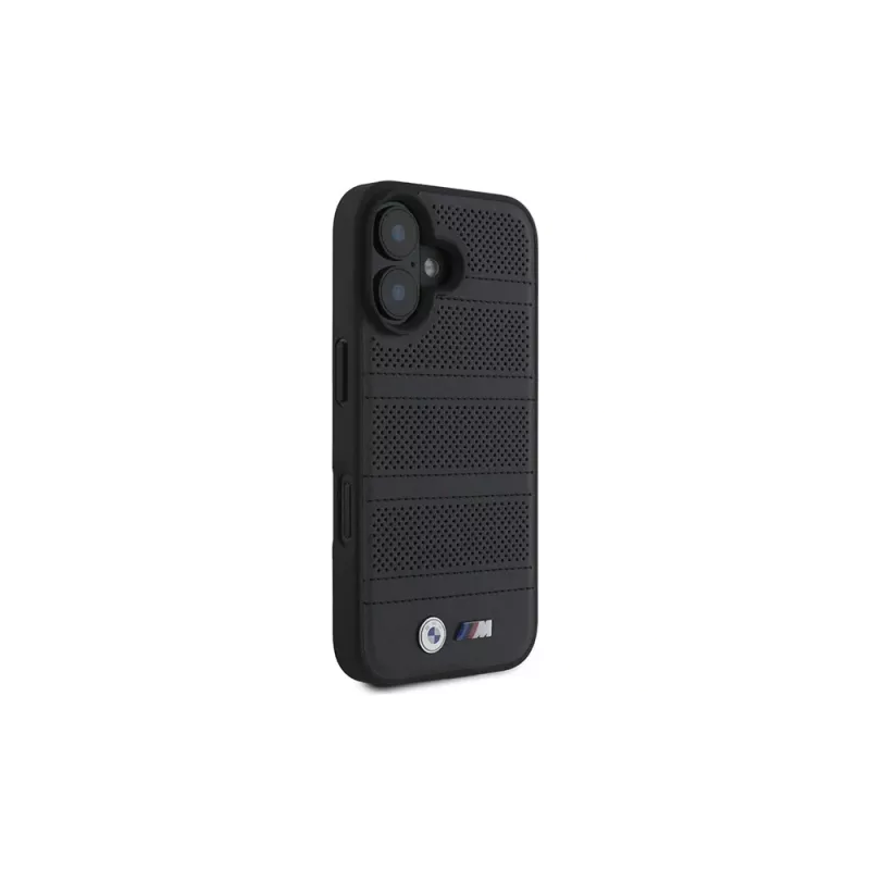 BMW M Collection Perforated and Stitched Line custodia rigida per iPhone 16 6,1