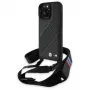 BMW M Edition Carbon Stripe & Strap Hard Case per Apple iPhone 16 Pro Max 6,9