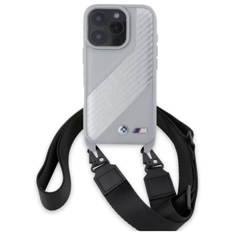 BMW M Edition Carbon Stripe & Strap Hard Case per iPhone 16 Pro Max 6,9