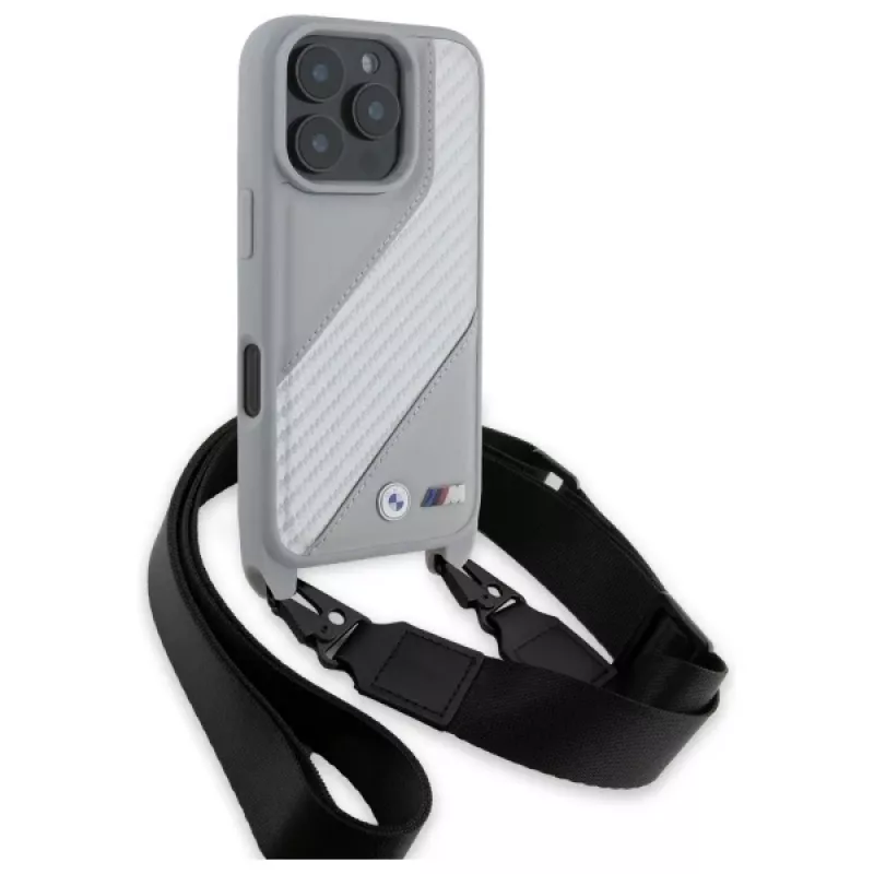 BMW M Edition Carbon Stripe & Strap Hard Case per iPhone 16 Pro Max 6,9