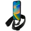 BMW M Edition Carbon Tricolor Lines & Strap Hard Case per iPhone 16 Pro 6.3 nero