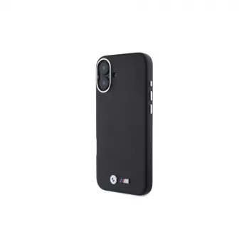 BMW M Collection Smooth Full Wrapped Metal MagSafe Hard Case per Apple iPhone 16 - Nero