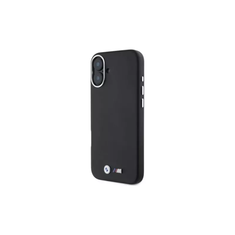 BMW M Collection Smooth Full Wrapped Metal MagSafe Hard Case per Apple iPhone 16 - Nero
