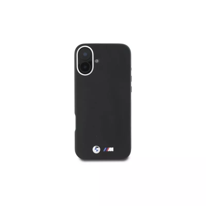 BMW M Collection Smooth Full Wrapped Metal MagSafe Hard Case per Apple iPhone 16 - Nero