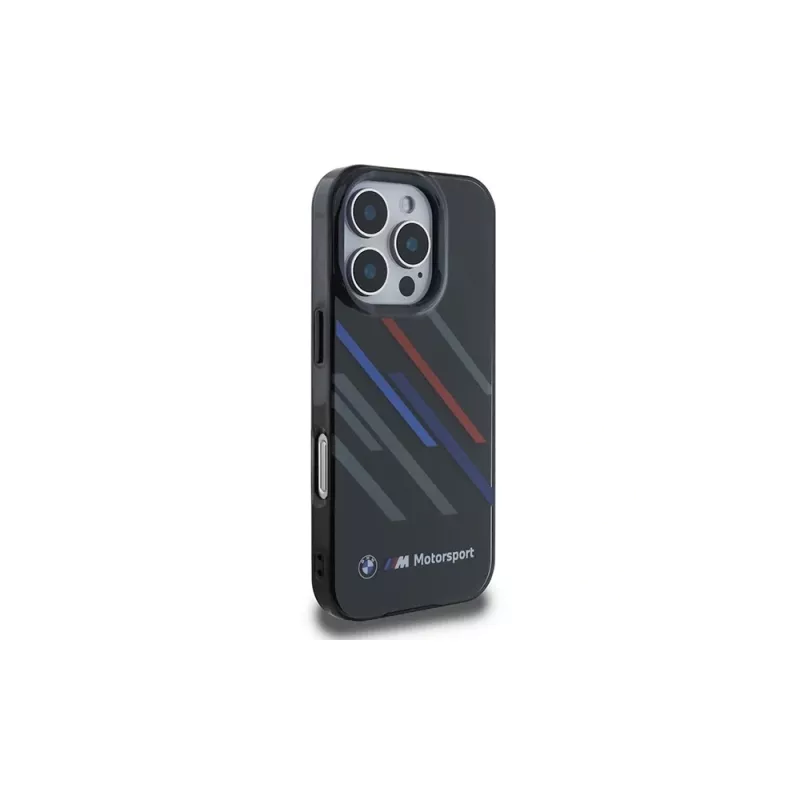 BMW Motorsport IML Random Stripes custodia rigida per Apple iPhone 16 Pro 6,3