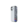 BMW BMHCP16S23HTFEG iPhone 16 6,1 inch grigio custodia rigida Motorsport IML strisce verticali