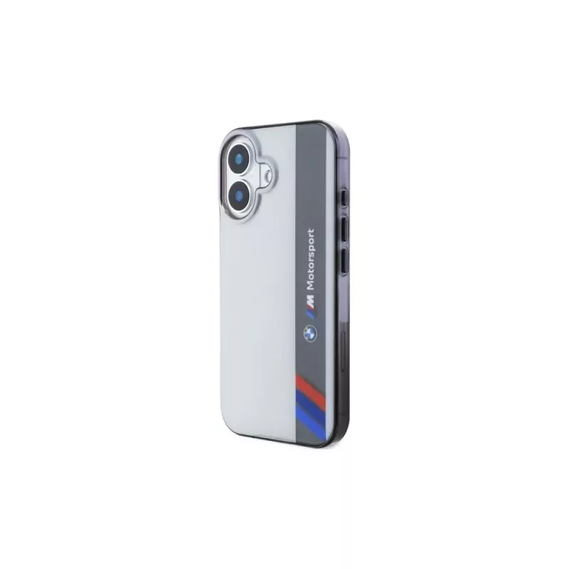 BMW BMHCP16S23HTFEG iPhone 16 6,1 inch grigio custodia rigida Motorsport IML strisce verticali