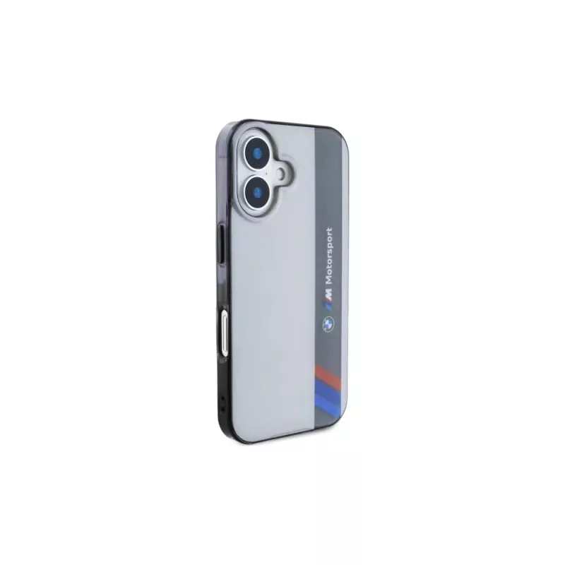 BMW BMHCP16S23HTFEG iPhone 16 6,1 inch grigio custodia rigida Motorsport IML strisce verticali