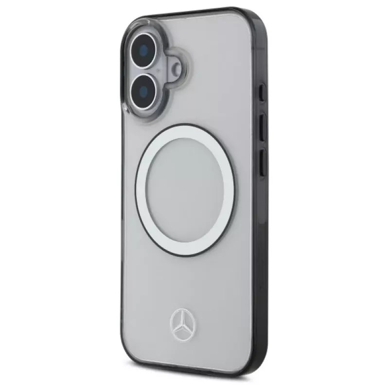 Mercedes-Benz MEHMP16S23HUOKC iPhone 16 6,1 inch custodia rigida trasparente con logo stampato MagSafe