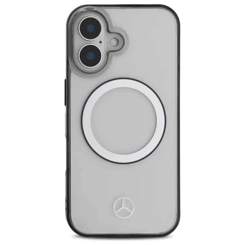 Mercedes-Benz MEHMP16S23HUOKC iPhone 16 6,1 inch custodia rigida trasparente con logo stampato MagSafe