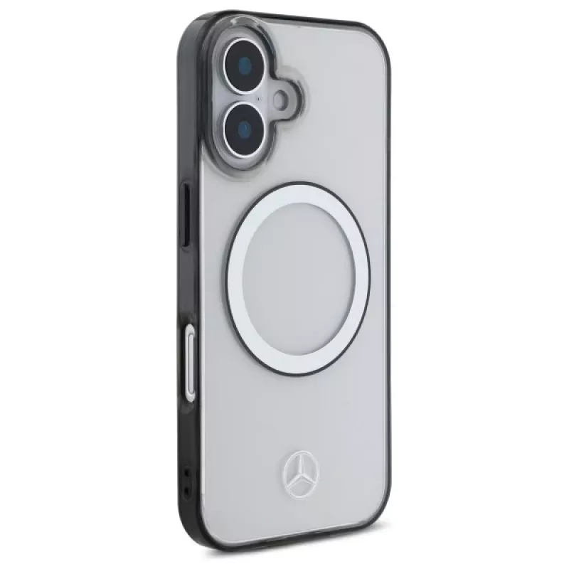 Mercedes-Benz MEHMP16S23HUOKC iPhone 16 6,1 inch custodia rigida trasparente con logo stampato MagSafe