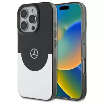Mercedes-Benz MEHMP16L23HBIGK custodia rigida Double Layer BiColor MagSafe per iPhone 16 Pro 6.3 nero/argento
