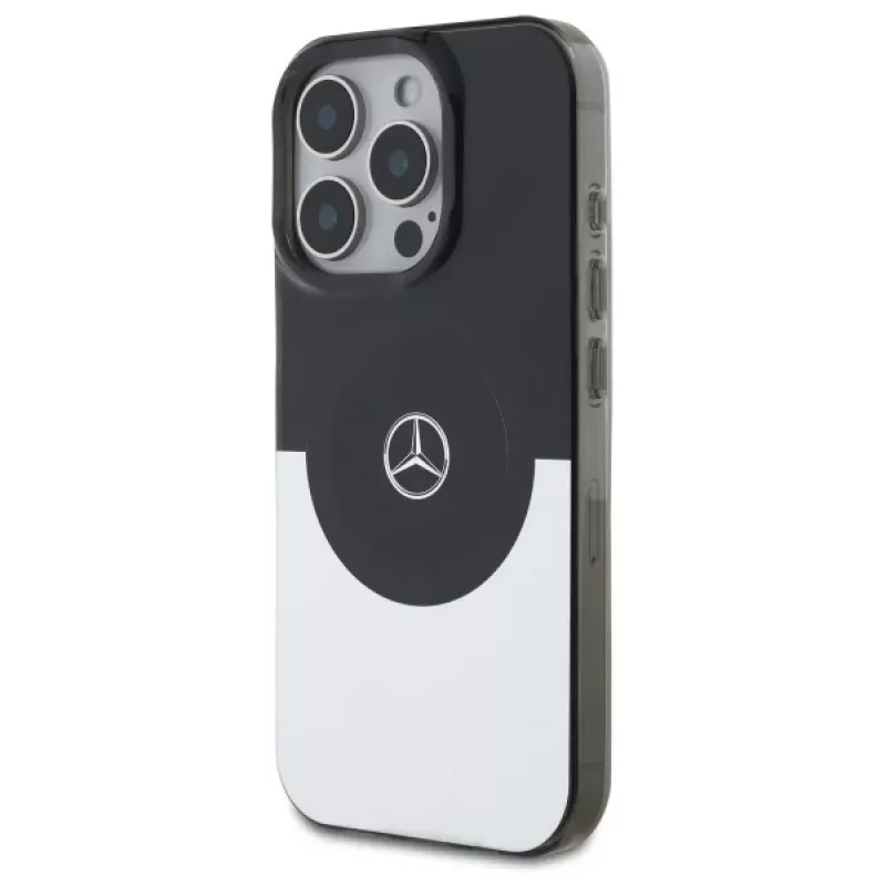 Mercedes-Benz MEHMP16L23HBIGK custodia rigida Double Layer BiColor MagSafe per iPhone 16 Pro 6.3 nero/argento