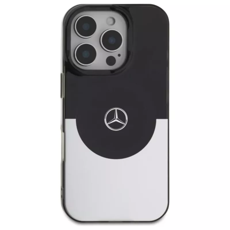 Mercedes-Benz MEHMP16L23HBIGK custodia rigida Double Layer BiColor MagSafe per iPhone 16 Pro 6.3 nero/argento