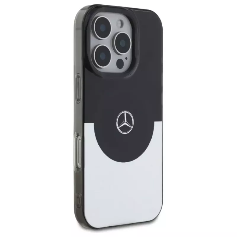 Mercedes-Benz MEHMP16L23HBIGK custodia rigida Double Layer BiColor MagSafe per iPhone 16 Pro 6.3 nero/argento