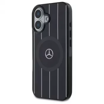 Mercedes-Benz MEHMP16S23HRSK custodia rigida Double Layer Crossed Lines per iPhone 16 6,1