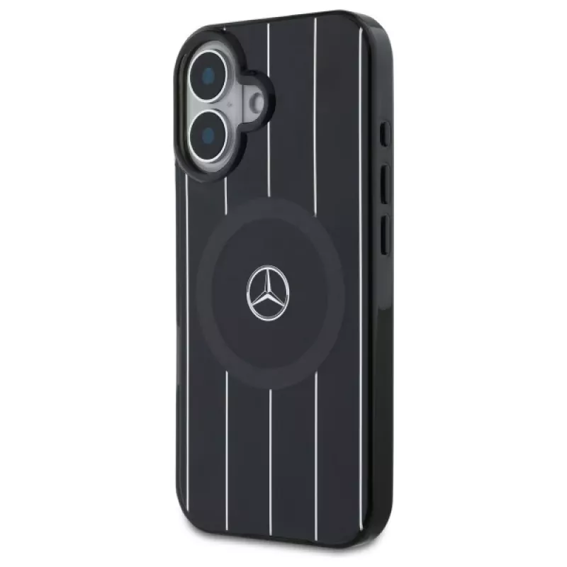 Mercedes-Benz MEHMP16S23HRSK custodia rigida Double Layer Crossed Lines per iPhone 16 6,1