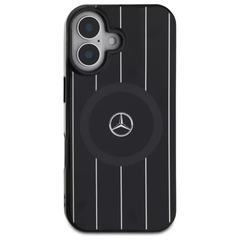 Mercedes-Benz MEHMP16S23HRSK custodia rigida Double Layer Crossed Lines per iPhone 16 6,1