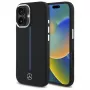 Mercedes-Benz MEHMP16S23SUMBK iPhone 16 6,1 inch custodia rigida in silicone nera con striscia blu MagSafe