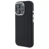 MERCEDES-BENZ iPhone 16 Pro 6.3 nero custodia rigida in silicone con strisce tonali verticali MagSafe