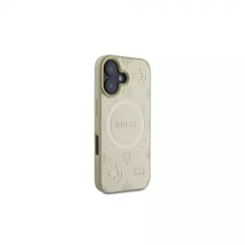 Guess Saffiano Peony Classic Logo custodia MagSafe per iPhone 16 (oro)