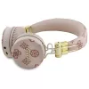 Guess Peony Script Round Shape cuffie over-ear wireless con ENC, marrone