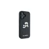Karl Lagerfeld Monogram Karl & Choupette Head Pin Custodia per iPhone 16 (nero)
