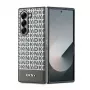 DKNY DKHMZFD6PSOSPW Samsung Galaxy Z Fold6 Back Cover marrone motivo ripetuto striscia inferiore
