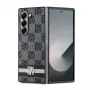 DKNY DKHCZFD6PCPTSSKZ Custodia rigida con motivo a scacchi e strisce stampate per Samsung Galaxy Z Fold 6 - nero