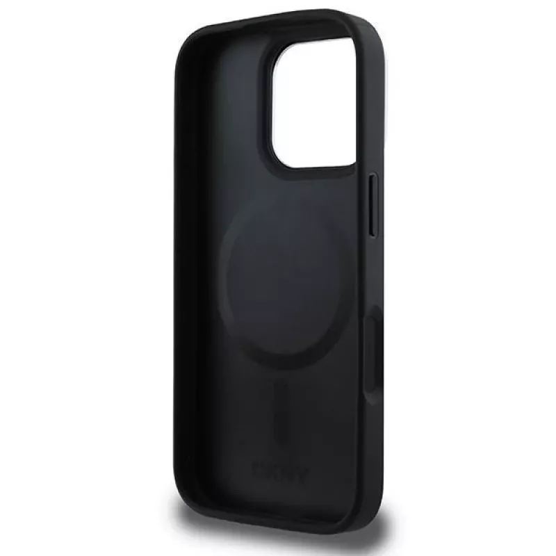 DKNY DKHMP16XPCPVSLK Custodia rigida motivo a scacchi MagSafe per iPhone 16 Pro Max 6.9 nero