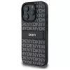 DKNY DKHCP16LPRTHSLK Custodia rigida per Apple iPhone 16 Pro 6,3 pollici nero motivo texture striscia tonale