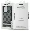 DKNY DKHCP16LPCPTSSK Custodia rigida per Apple iPhone 16 Pro 6,3 pollici nero motivo a scacchi e strisce stampate