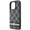 DKNY DKHCP16LPCPTSSK Custodia rigida per Apple iPhone 16 Pro 6,3 pollici nero motivo a scacchi e strisce stampate