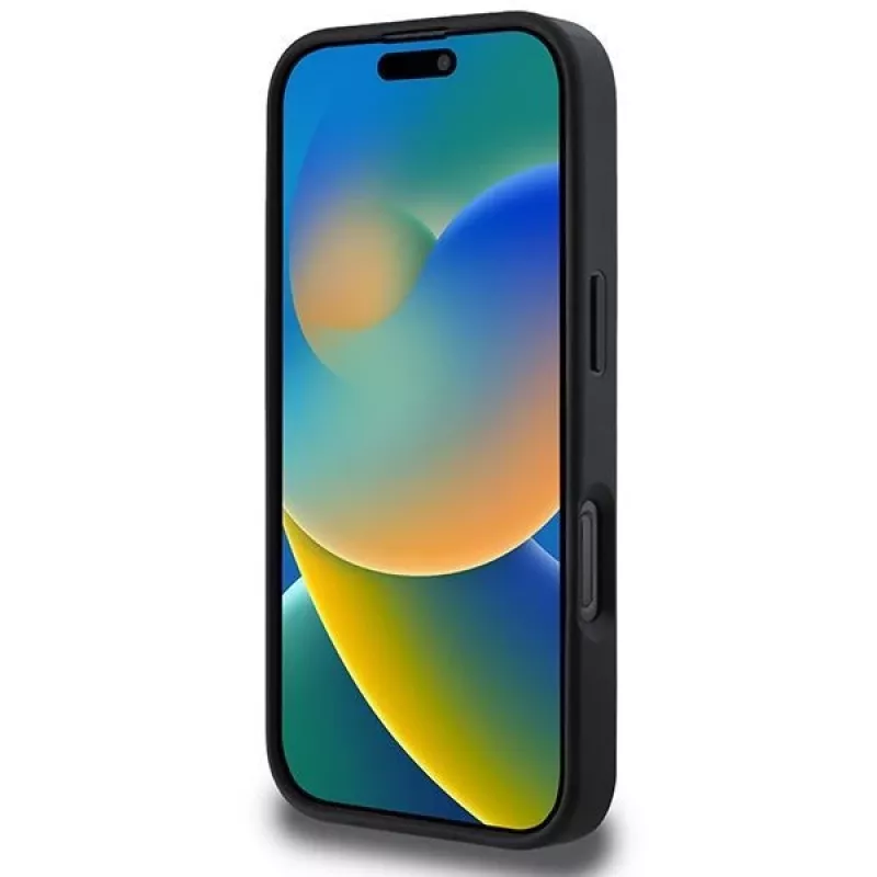 DKNY DKHCP16LPCPTSSK Custodia rigida per Apple iPhone 16 Pro 6,3 pollici nero motivo a scacchi e strisce stampate