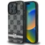 DKNY DKHCP16LPCPTSSK Custodia rigida per Apple iPhone 16 Pro 6,3 pollici nero motivo a scacchi e strisce stampate