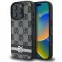 DKNY DKHCP16XPCPTSSK Custodia rigida per iPhone 16 Pro Max 6,9 pollici nero motivo a scacchi e strisce stampate