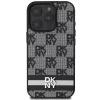DKNY DKHCP16XPCPTSSK Custodia rigida per iPhone 16 Pro Max 6,9 pollici nero motivo a scacchi e strisce stampate