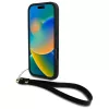 DKNY DKHCP16LPBSWSK iPhone 16 Pro 6,3 pollici custodia rigida nera con cinturino da polso e Stock Logo
