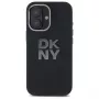 DKNY DKHCP16SSMCBSK Custodia rigida iPhone 16 6.1 Liquid Silicone Metal Logo nero