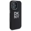 DKNY DKHCP16SSMCBSK Custodia rigida iPhone 16 6.1 Liquid Silicone Metal Logo nero