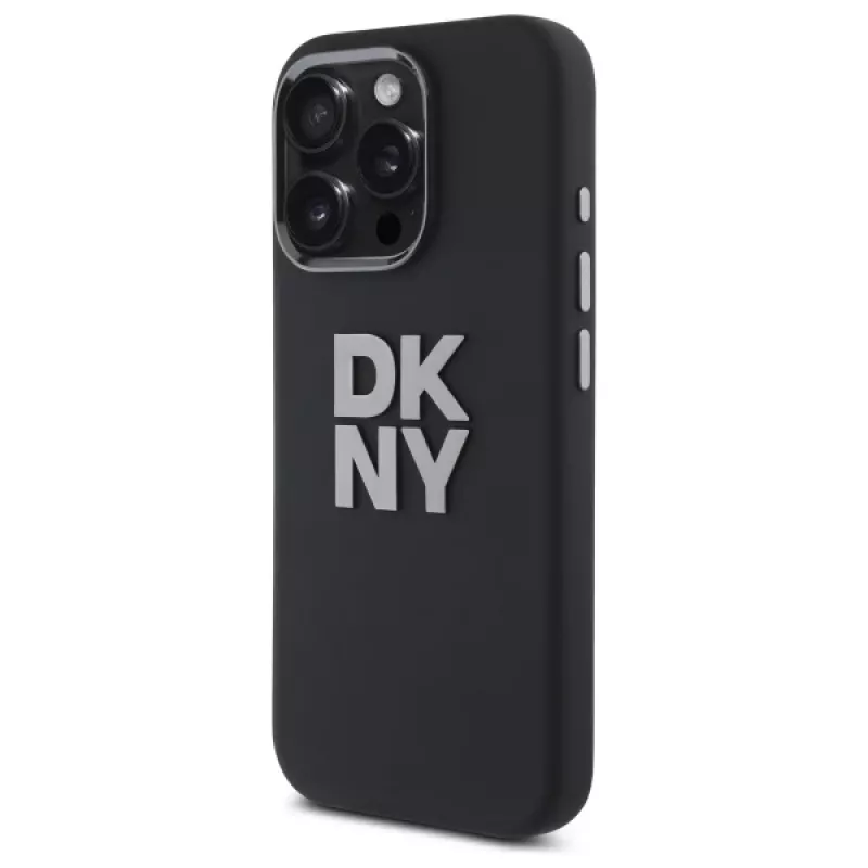 DKNY DKHCP16XSMCBSK Custodia rigida iPhone 16 Pro Max 6,9 pollici Liquid Silicone Metal Logo - nero