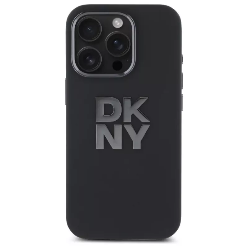 DKNY DKHCP16XSMCBSK Custodia rigida iPhone 16 Pro Max 6,9 pollici Liquid Silicone Metal Logo - nero