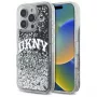DKNY DKHCP16LLBNAEK iPhone 16 Pro 6,3 pollici custodia rigida nera Liquid Glitter Arch Logo