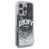 DKNY DKHCP16XLBNAEK iPhone 16 Pro Max 6,9 pollici custodia rigida Liquid Glitter Arch Logo nero
