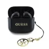 Guess Glossy Effect Printed Classic Logo & Charm auricolari TWS Bluetooth con custodia di ricarica (nero)